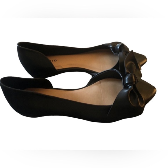 Torrid Bow Pointed Toe Flat 9W Black Faux Leather Career Business Classiccore - Picture 2 of 7